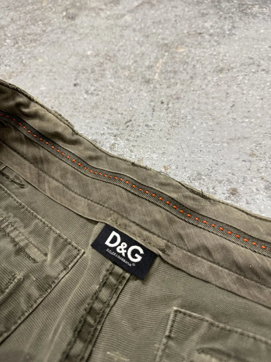 FW2006 Dolce & Gabbana Olive Cargo Shorts (M/L) WGSIhuA 6