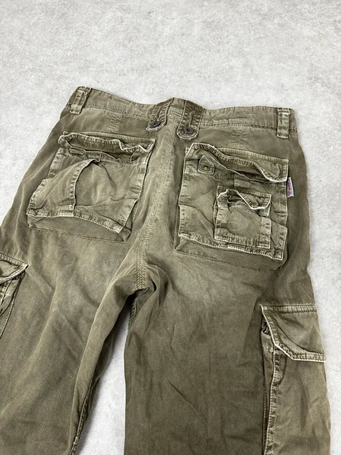 AW2004 Dolce & Gabbana Olive Green Multi Pockets Cargo Pants sHrVxWY 6