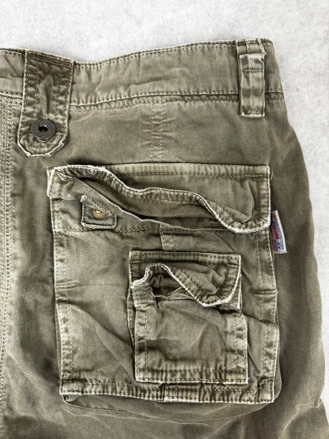 AW2004 Dolce & Gabbana Olive Green Multi Pockets Cargo Pants sHrVxWY 8