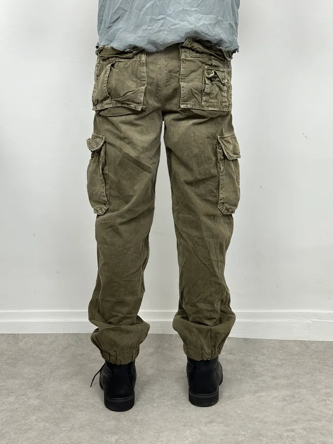AW2004 Dolce & Gabbana Olive Green Multi Pockets Cargo Pants sHrVxWY 3