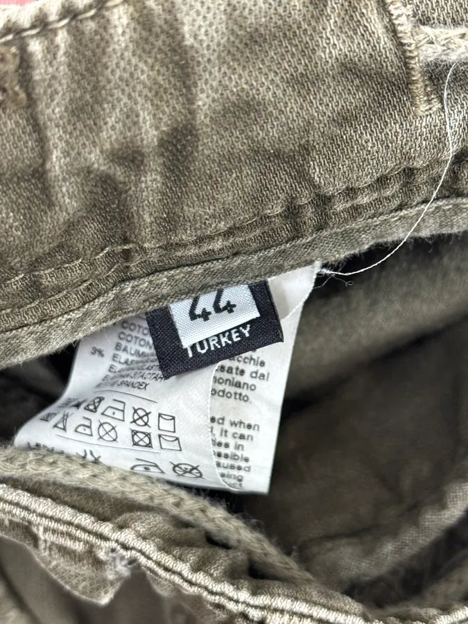 AW2004 Dolce & Gabbana Olive Green Multi Pockets Cargo Pants sHrVxWY 12