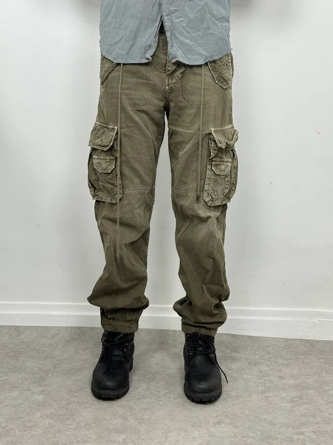 AW2004 Dolce & Gabbana Olive Green Multi Pockets Cargo Pants sHrVxWY 1