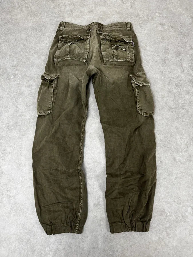 AW2004 Dolce & Gabbana Olive Green Multi Pockets Cargo Pants sHrVxWY 4