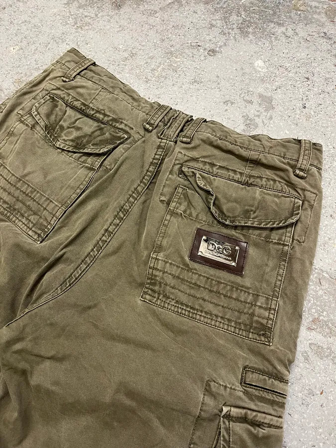 FW2006 Dolce & Gabbana Olive Multi Pockets Cargo Pants (L) KCTxzbh 10