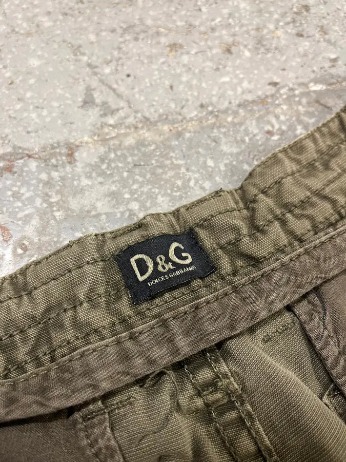FW2006 Dolce & Gabbana Olive Multi Pockets Cargo Pants (L) KCTxzbh 13