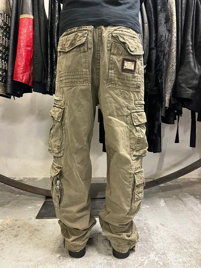 FW2006 Dolce & Gabbana Olive Multi Pockets Cargo Pants (L) KCTxzbh 4