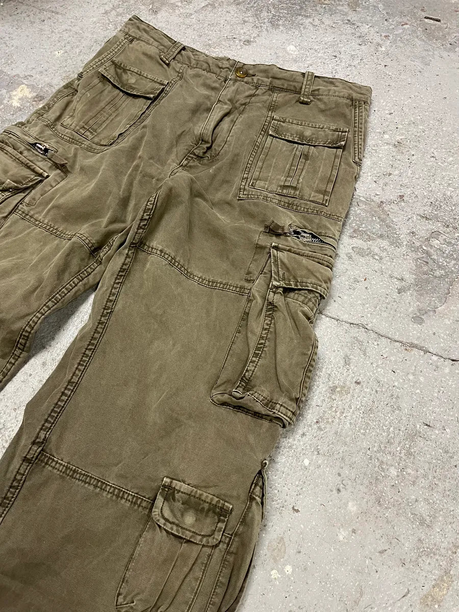 FW2006 Dolce & Gabbana Olive Multi Pockets Cargo Pants (L) KCTxzbh 8