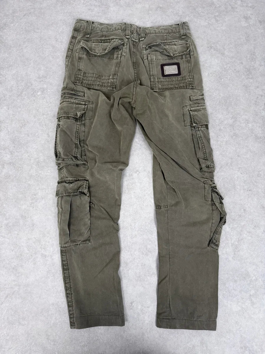 FW2006 Dolce & Gabbana Olive Multi Pockets Cargo Pants NAvenDF 1