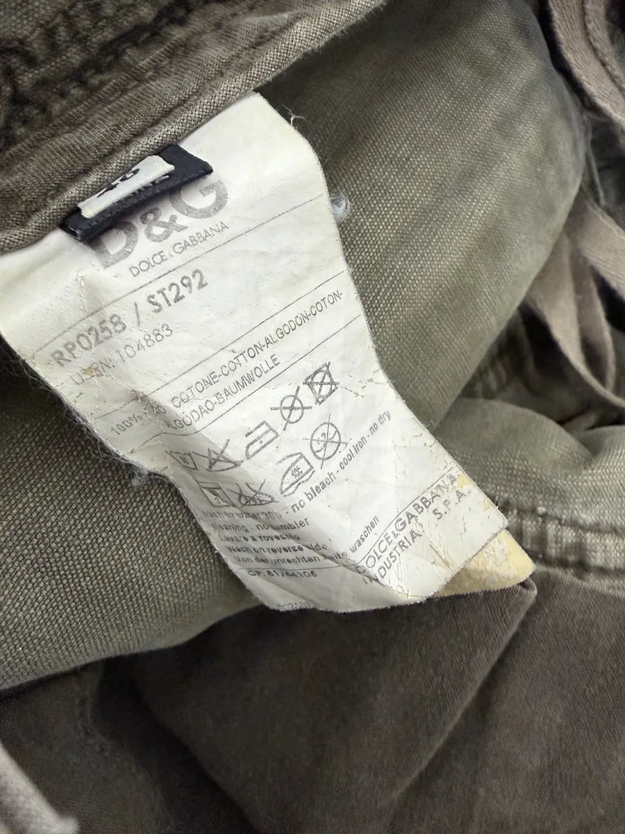 FW2006 Dolce & Gabbana Olive Multi Pockets Cargo Pants NAvenDF 5