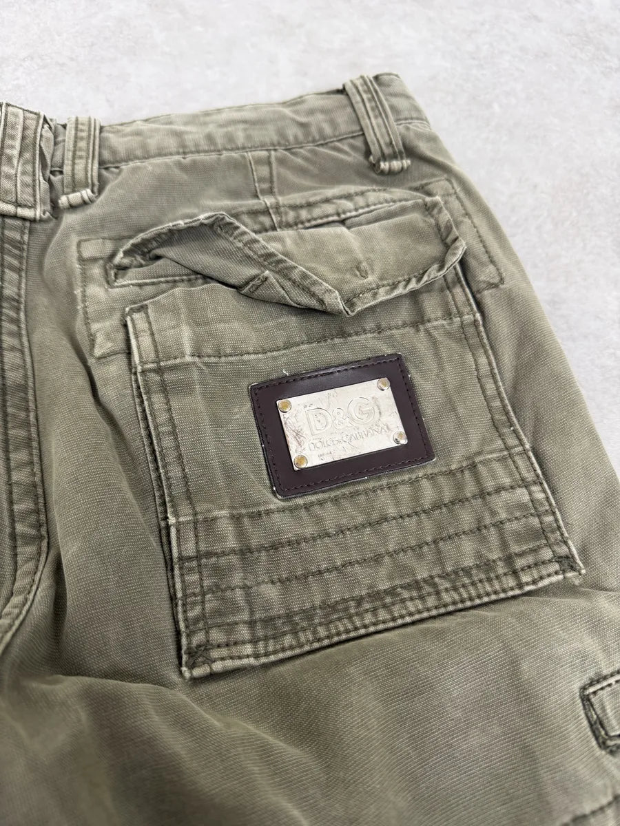 FW2006 Dolce & Gabbana Olive Multi Pockets Cargo Pants NAvenDF 6