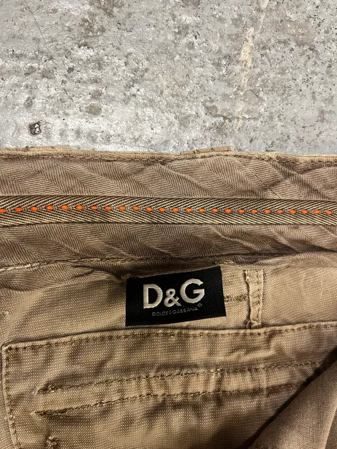 FW2006 Dolce & Gabbana Beige Multi Pockets Cargo Shorts (M/L) RymVfQx 8