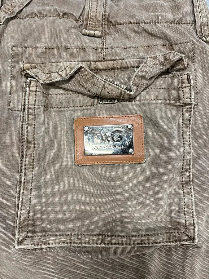 FW2006 Dolce & Gabbana Beige Multi Pockets Cargo Shorts (M/L) RymVfQx 9