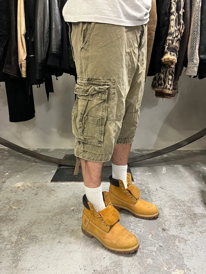 FW2006 Dolce & Gabbana Olive Multi Pockets Cargo Shorts (XL) crclaNW 0