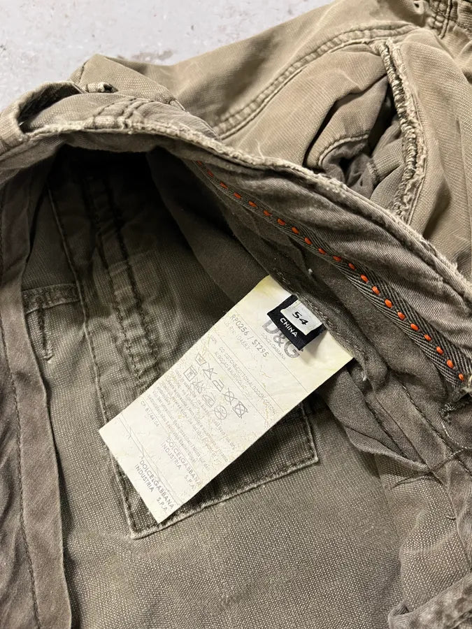FW2006 Dolce & Gabbana Olive Multi Pockets Cargo Shorts (XL) crclaNW 12