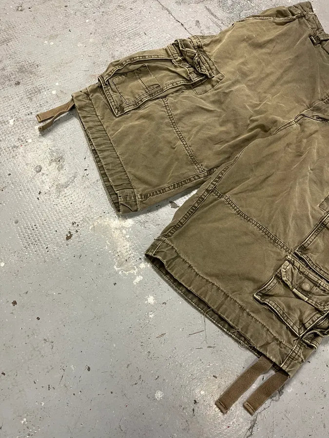FW2006 Dolce & Gabbana Olive Multi Pockets Cargo Shorts (XL) crclaNW 6