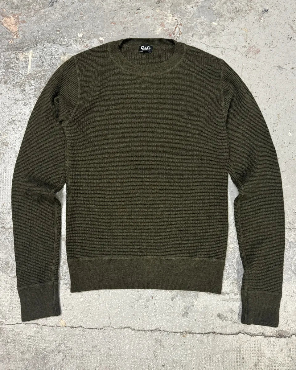 FW2006 Dolce & Gabbana Olive Premium Sweater (S) 0