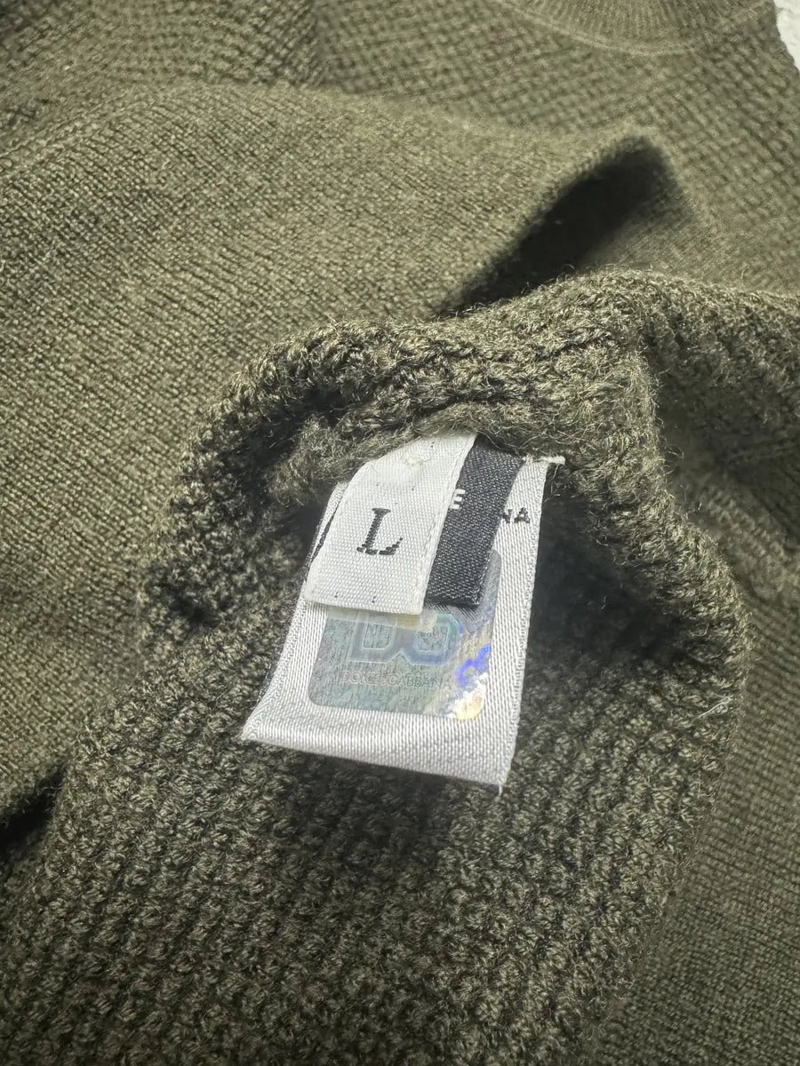 FW2006 Dolce & Gabbana Olive Premium Sweater (S) 8