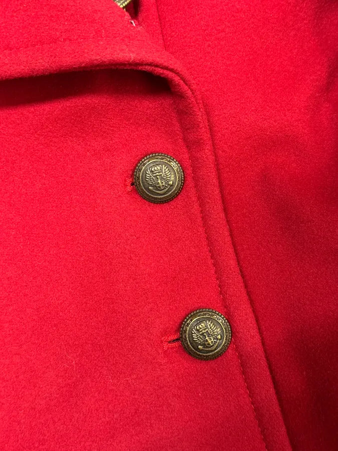 FW2006 Dolce & Gabbana Red Wool Double-Breasted Officer Coat mlpUQhF 6