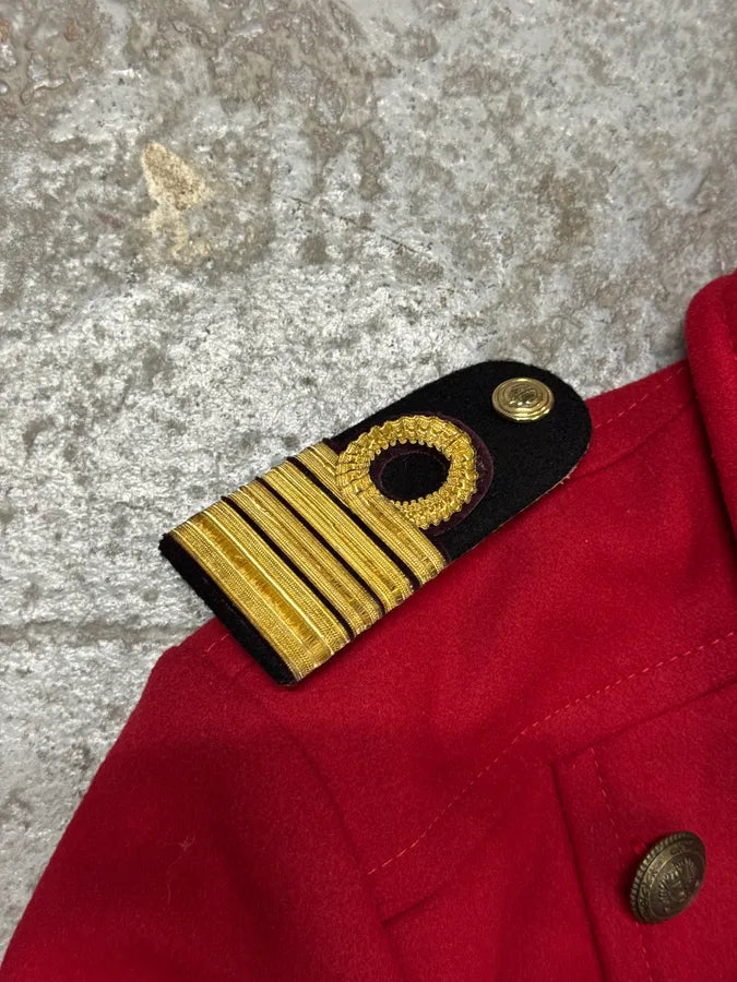 FW2006 Dolce & Gabbana Red Wool Double-Breasted Officer Coat mlpUQhF 7