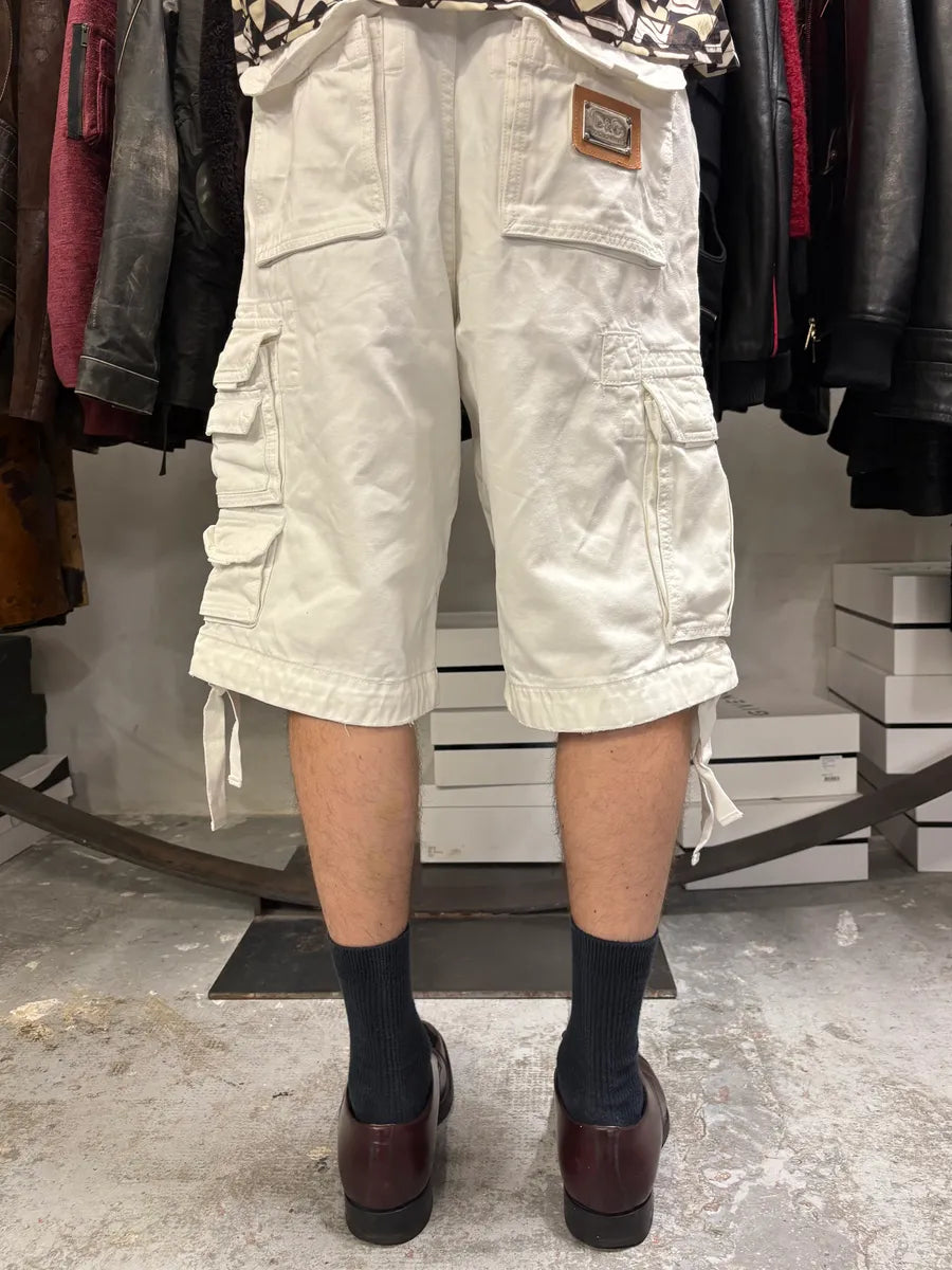 FW2006 Dolce & Gabbana White Multi Pockets Cargo Shorts aEOXeBj 3