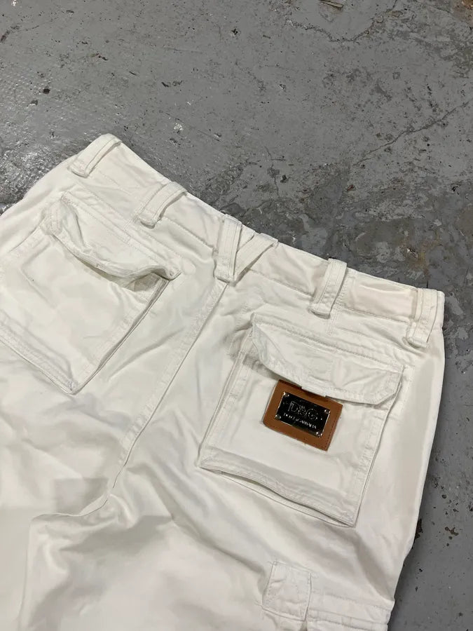 FW2006 Dolce & Gabbana White Multi Pockets Cargo Shorts aEOXeBj 7