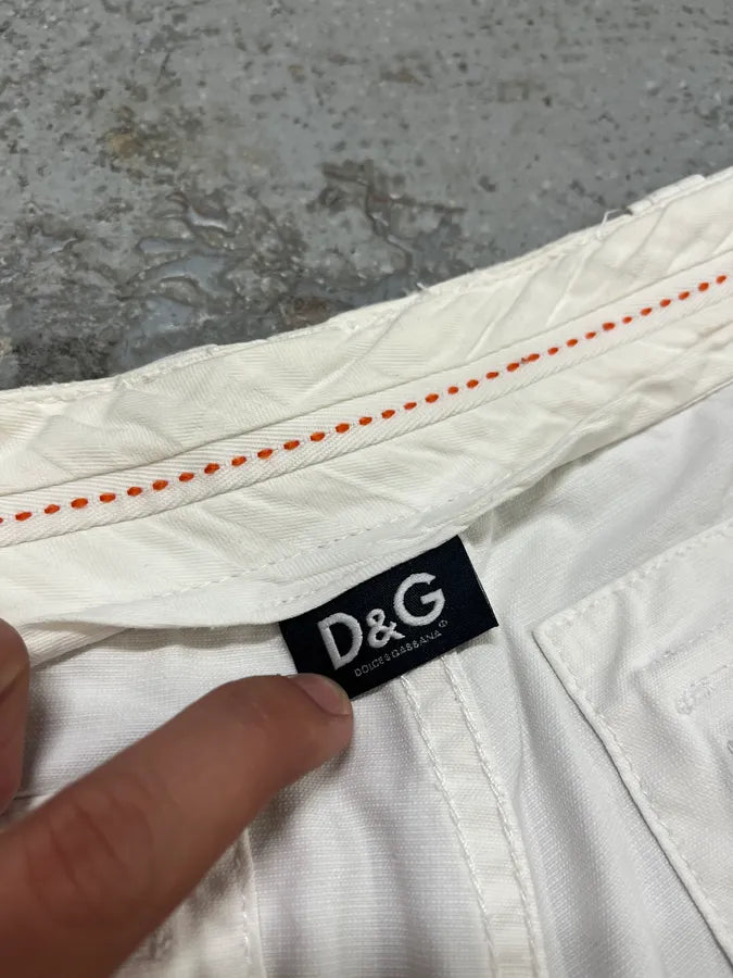 FW2006 Dolce & Gabbana White Multi Pockets Cargo Shorts HWkZvEw 10