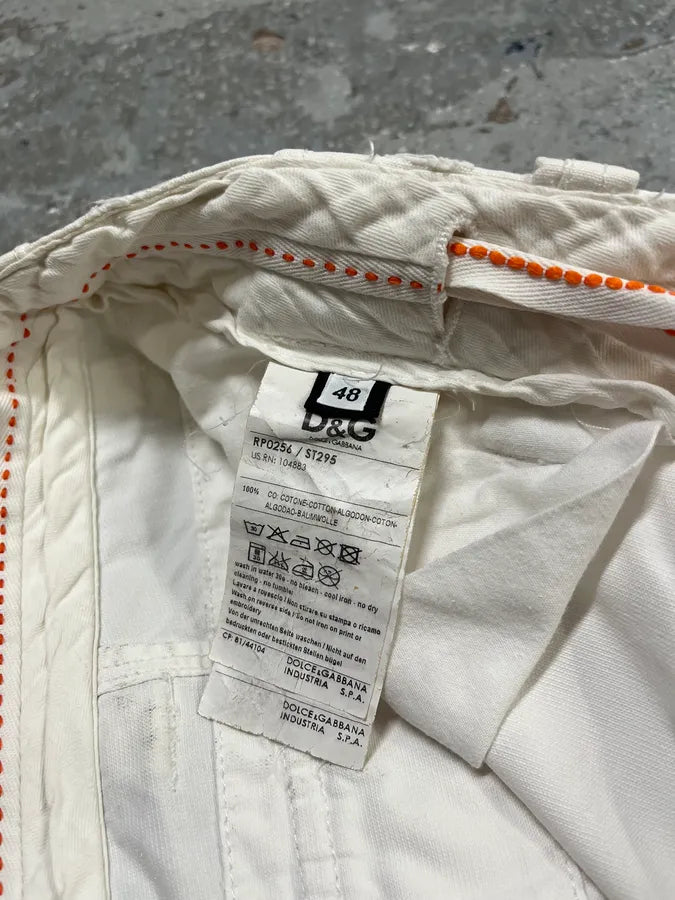 FW2006 Dolce & Gabbana White Multi Pockets Cargo Shorts HWkZvEw 11