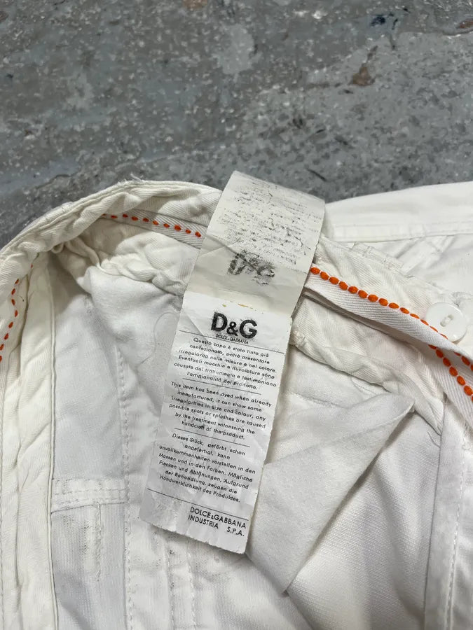 FW2006 Dolce & Gabbana White Multi Pockets Cargo Shorts HWkZvEw 12