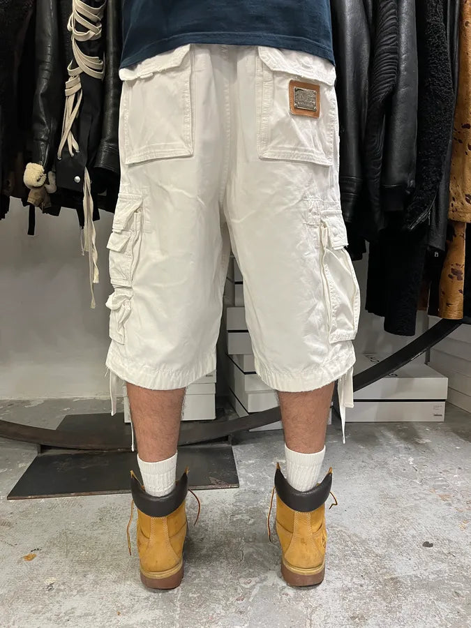 FW2006 Dolce & Gabbana White Multi Pockets Cargo Shorts HWkZvEw 3