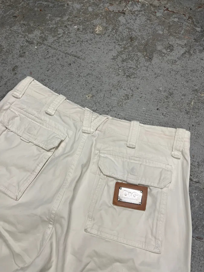 FW2006 Dolce & Gabbana White Multi Pockets Cargo Shorts HWkZvEw 8