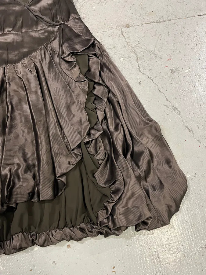 FW2006 Emporio Armani Black Mesh Asymmetrical Dress (S/M) XqPiyCf 1