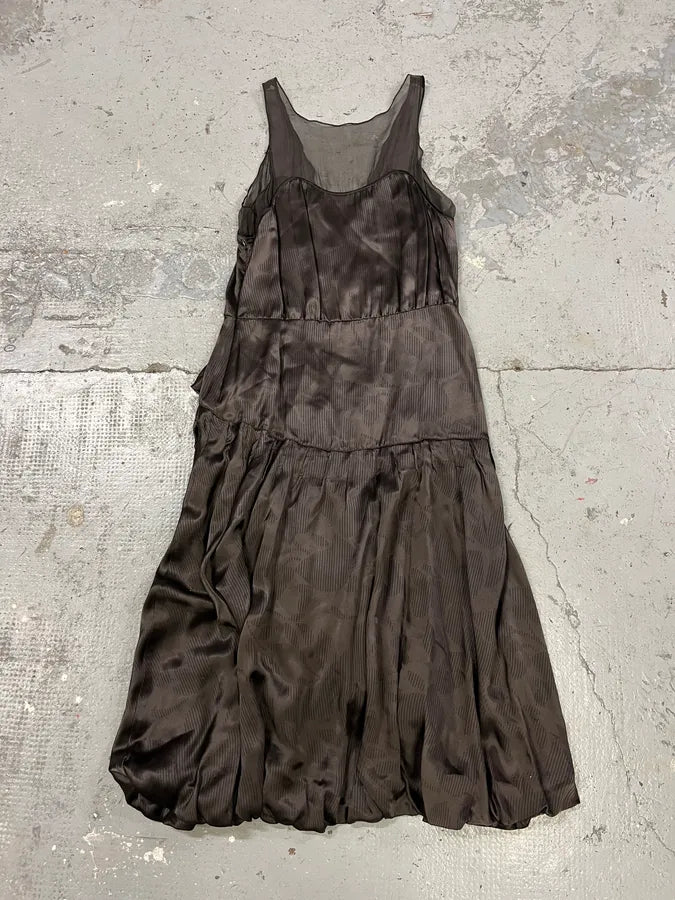 FW2006 Emporio Armani Black Mesh Asymmetrical Dress (S/M) XqPiyCf 3