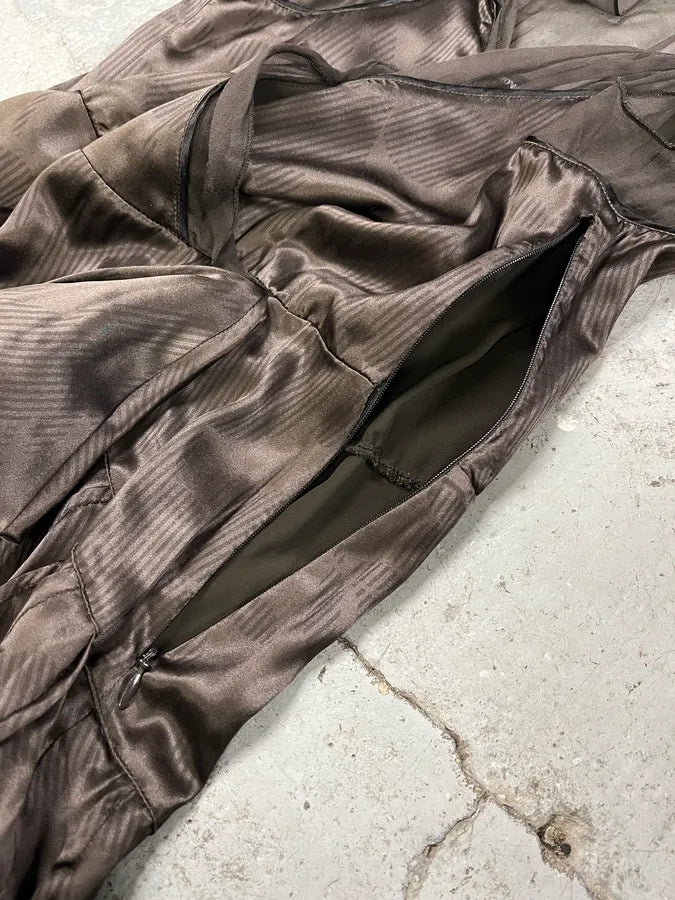 FW2006 Emporio Armani Black Mesh Asymmetrical Dress (S/M) XqPiyCf 4