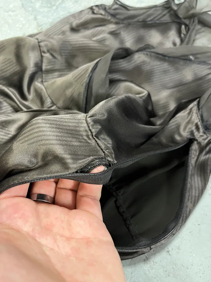 FW2006 Emporio Armani Black Mesh Asymmetrical Dress (S/M) XqPiyCf 7