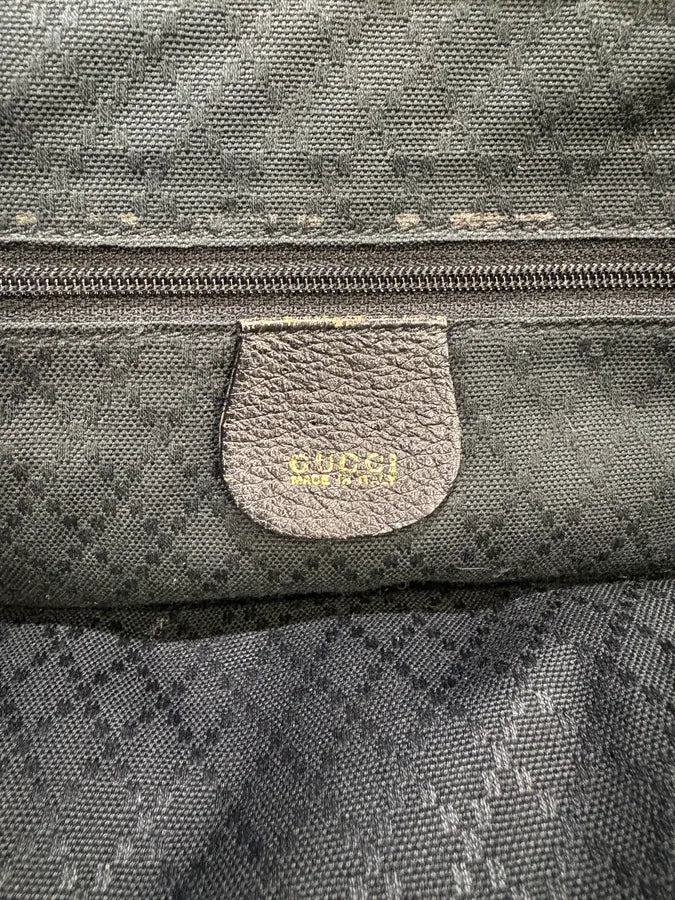 FW2006 Gucci Black Suede Bamboo Handle Bag jLqhXAT 8