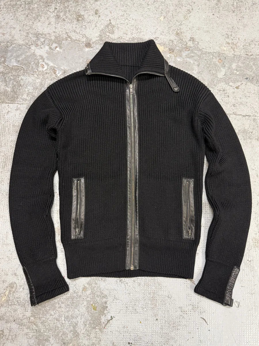 FW2006 Gucci Black Wool & Leather Jacket klAJODr 0