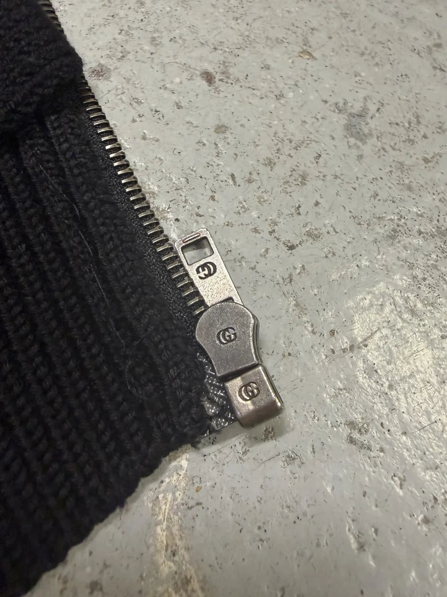 FW2006 Gucci Black Wool & Leather Jacket klAJODr 10