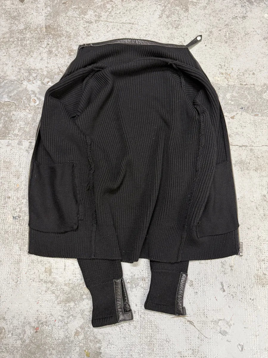 FW2006 Gucci Black Wool & Leather Jacket klAJODr 11