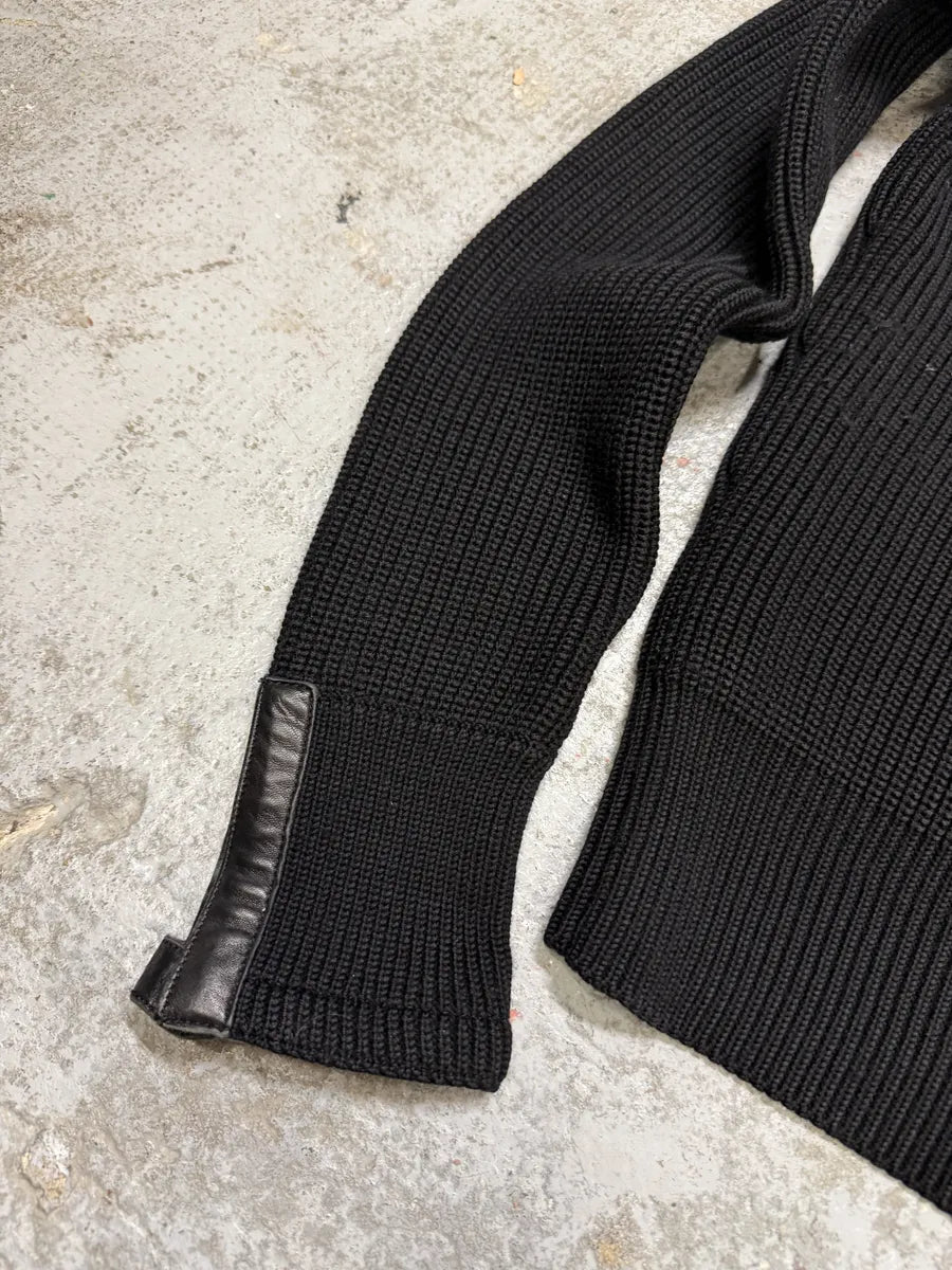 FW2006 Gucci Black Wool & Leather Jacket klAJODr 5