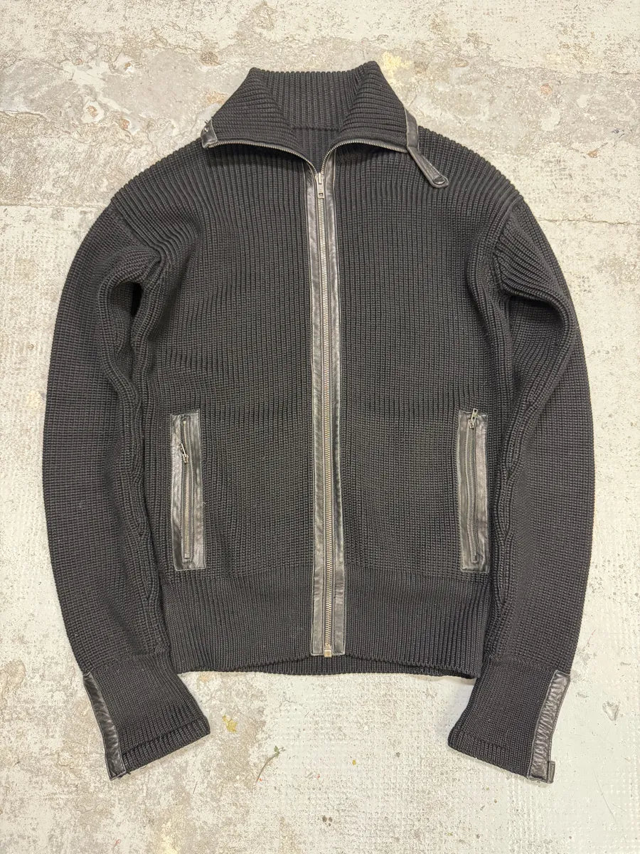 FW2006 Gucci Black Wool & Leather Jacket klAJODr 8