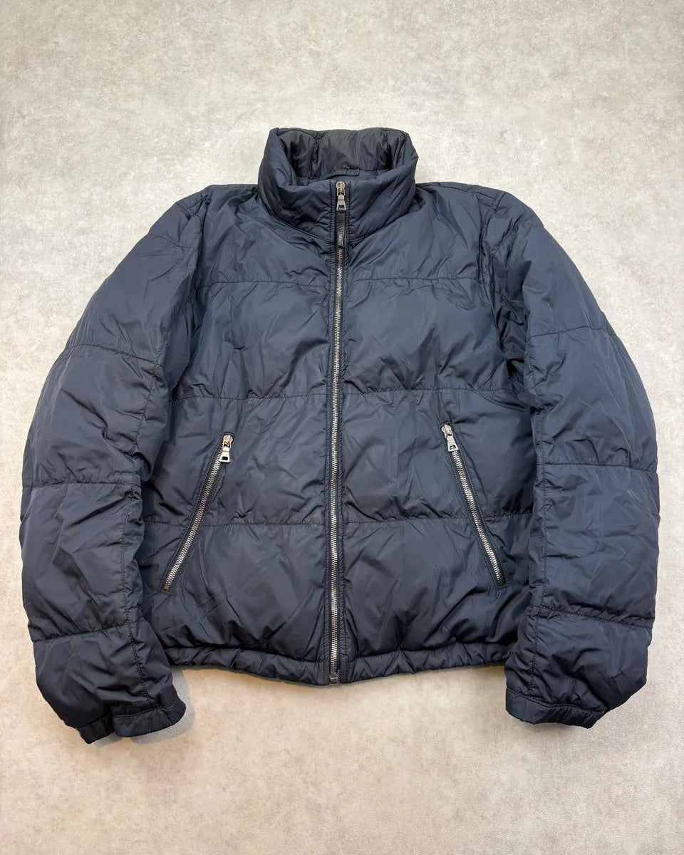 FW2006 Prada Navy Quilted Puffer Jacket EdlRxEv 0
