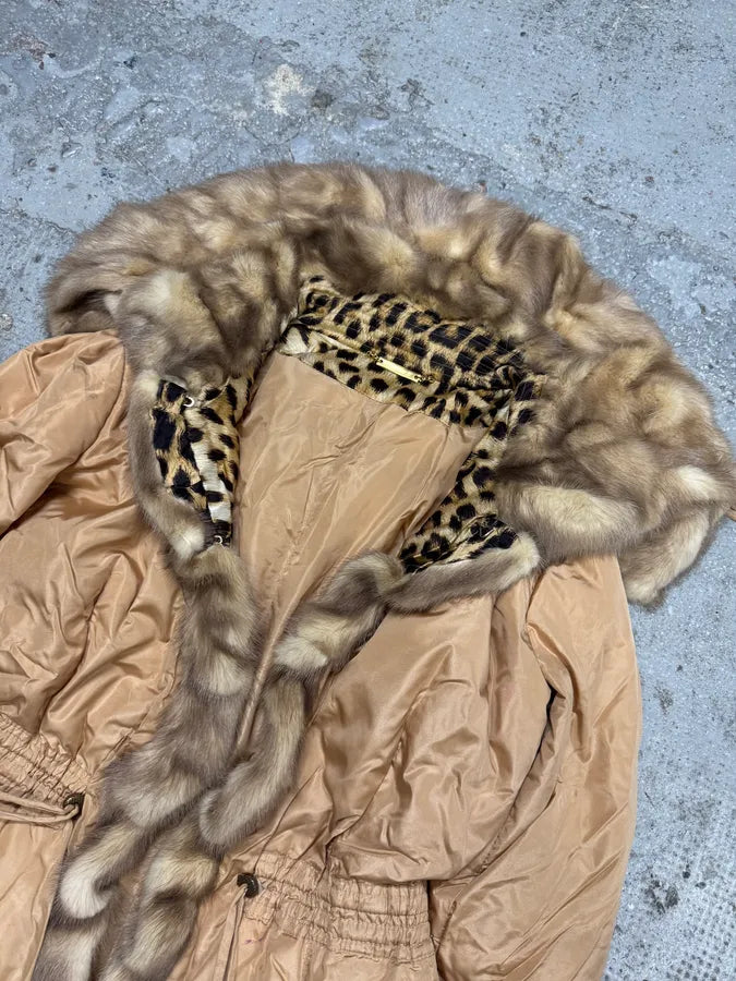 FW2006 Roberto Cavalli Beige Fur Premium Royal Jacket (M) fXotRHY 1