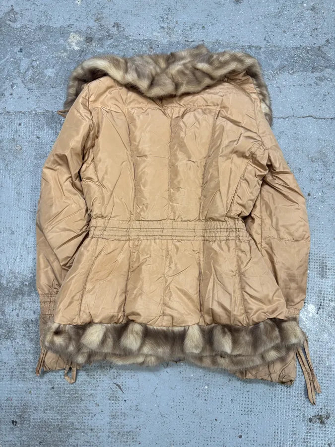 FW2006 Roberto Cavalli Beige Fur Premium Royal Jacket (M) fXotRHY 3