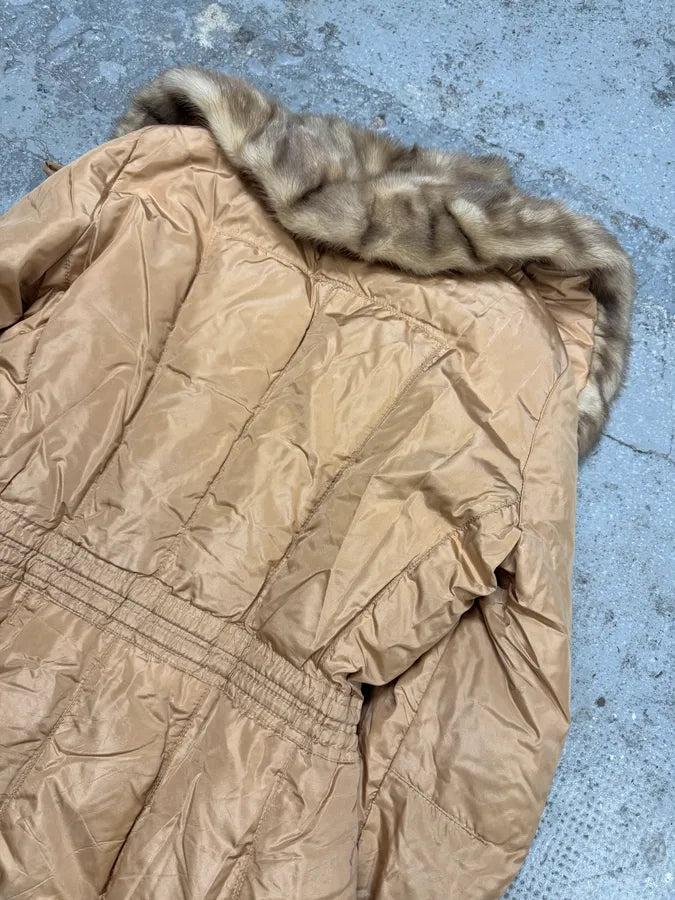 FW2006 Roberto Cavalli Beige Fur Premium Royal Jacket (M) fXotRHY 5