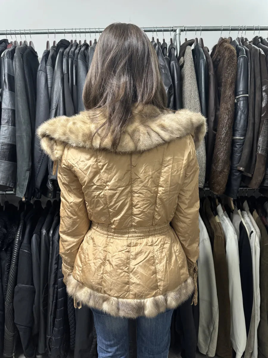 FW2006 Roberto Cavalli Beige Fur Premium Royal Jacket (M) fXotRHY 4