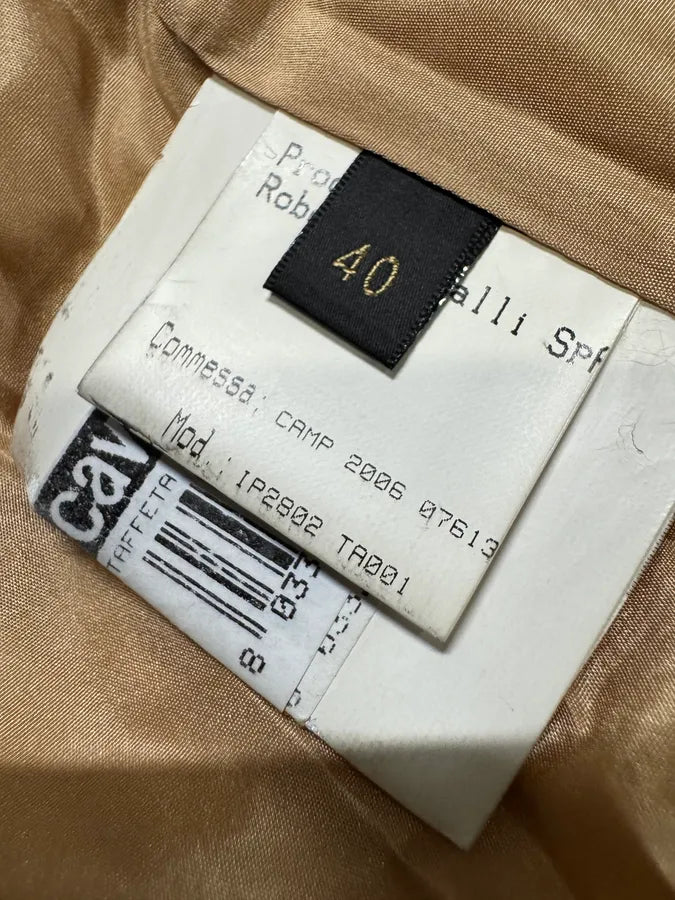 FW2006 Roberto Cavalli Beige Fur Premium Royal Jacket (M) fXotRHY 9