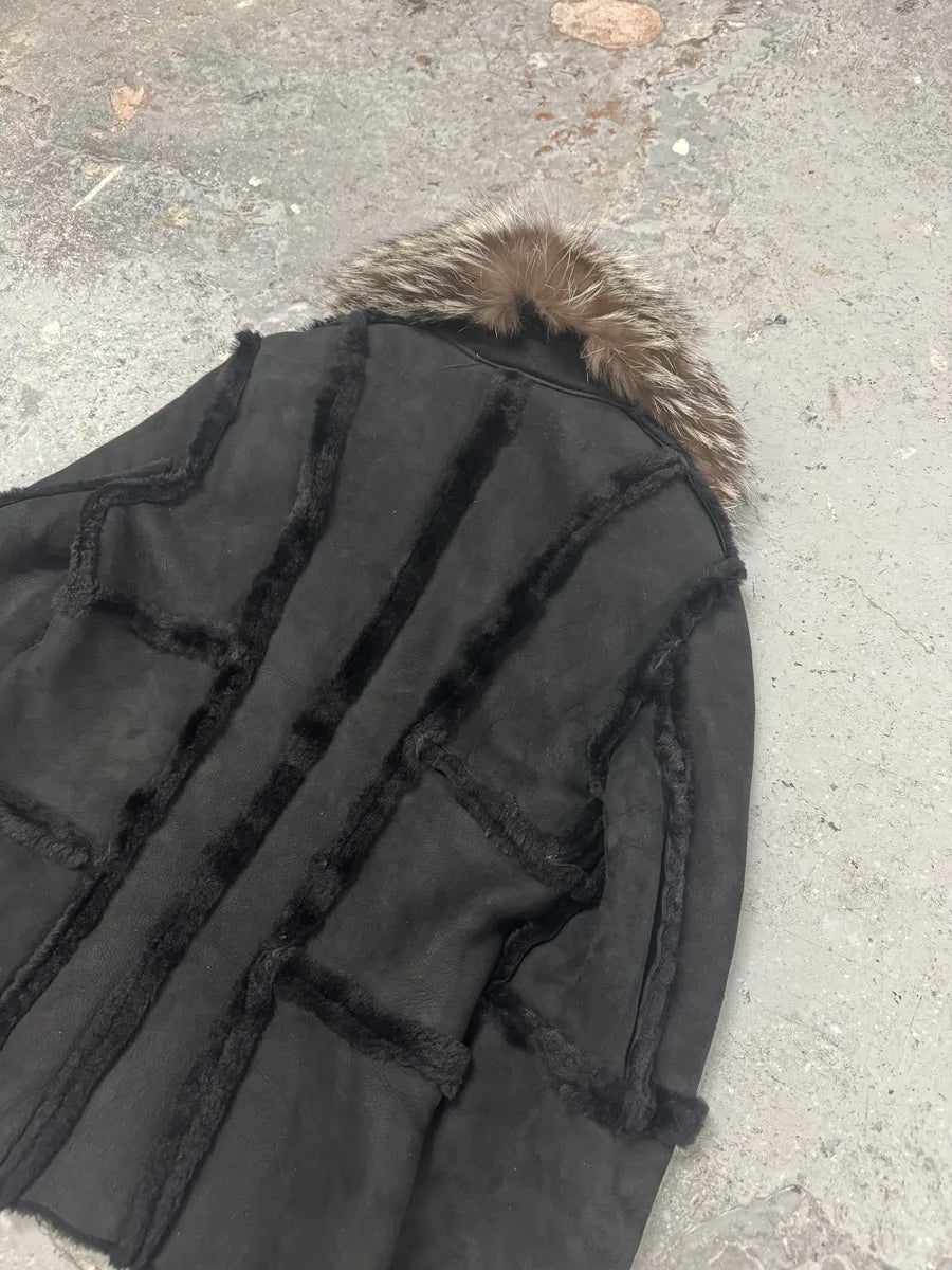 FW2006 Roberto Cavalli Black Fur Premium Leather Jacket (M) 5