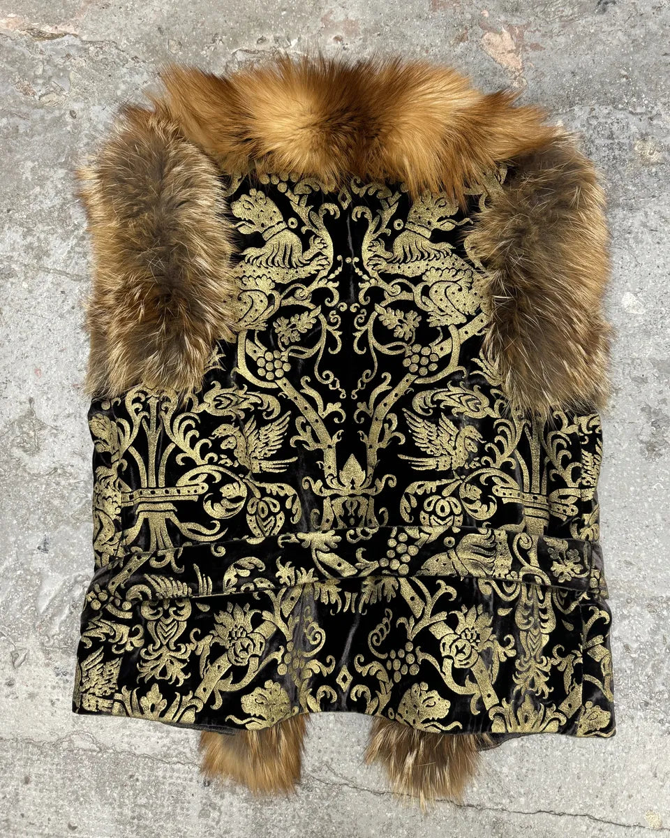 FW2006 Roberto Cavalli Fox Fur Royal Premium Vest (S/M) 1