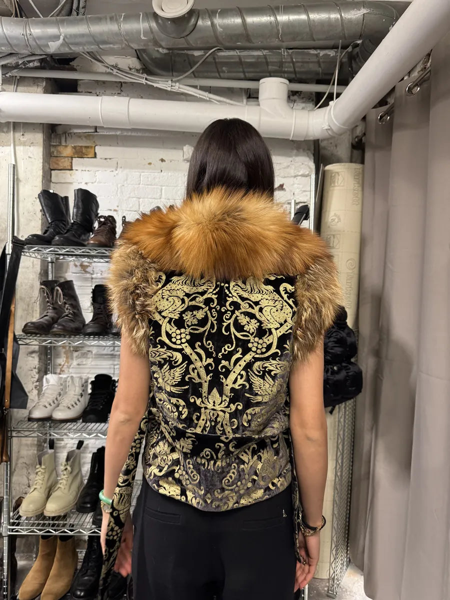 FW2006 Roberto Cavalli Fox Fur Royal Premium Vest (S/M) 4