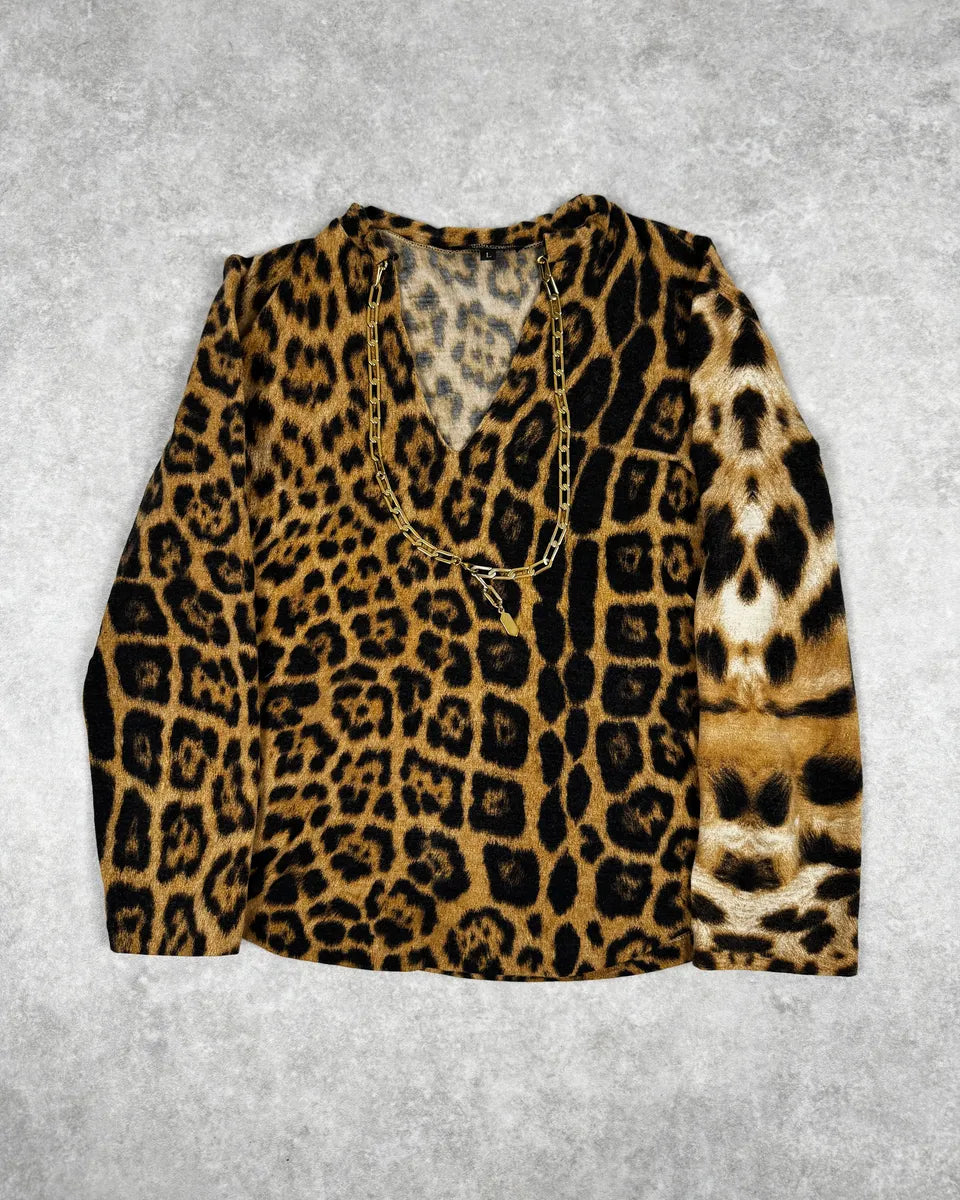 FW2006 Roberto Cavalli Leopard & Chain Top GABRKzc 0